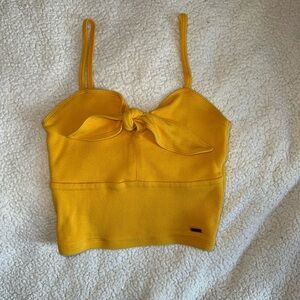 Hollister Yellow Knotted Top